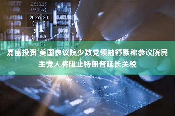 嘉盛投资 美国参议院少数党领袖舒默称参议院民主党人将阻止特朗普延长关税