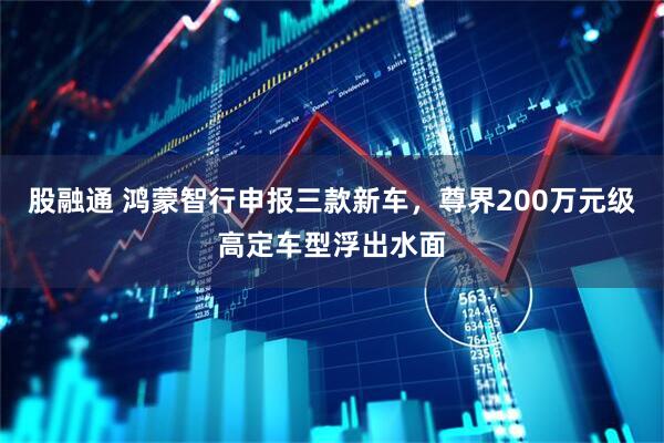 股融通 鸿蒙智行申报三款新车，尊界200万元级高定车型浮出水面