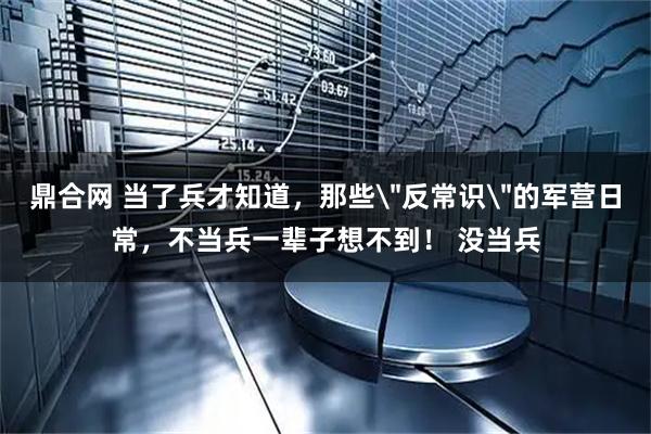 鼎合网 当了兵才知道，那些